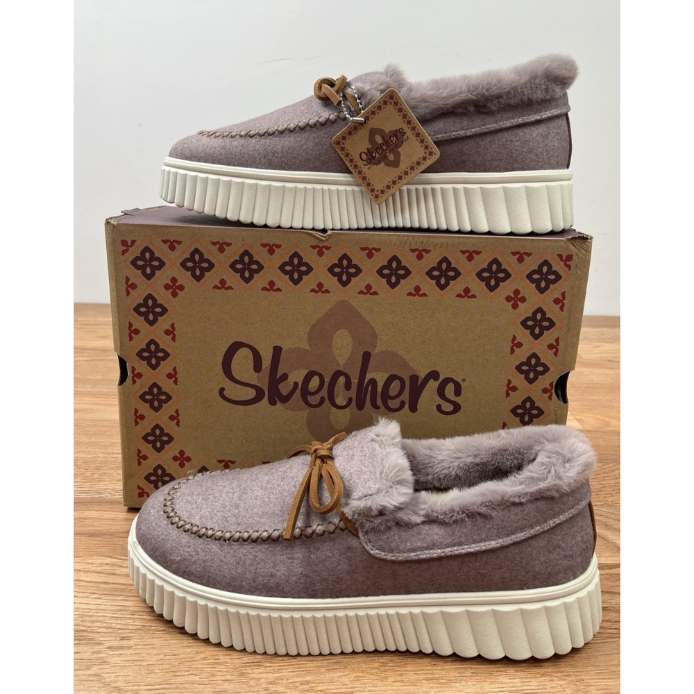 Skechers Cozy Ojai Moccasin Slippers in Mauve Women's Size 9 NEW